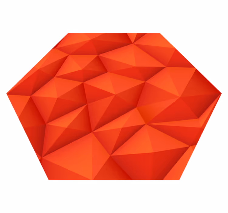 Tapete vinílico hexagonal vermelho  - TenStickers