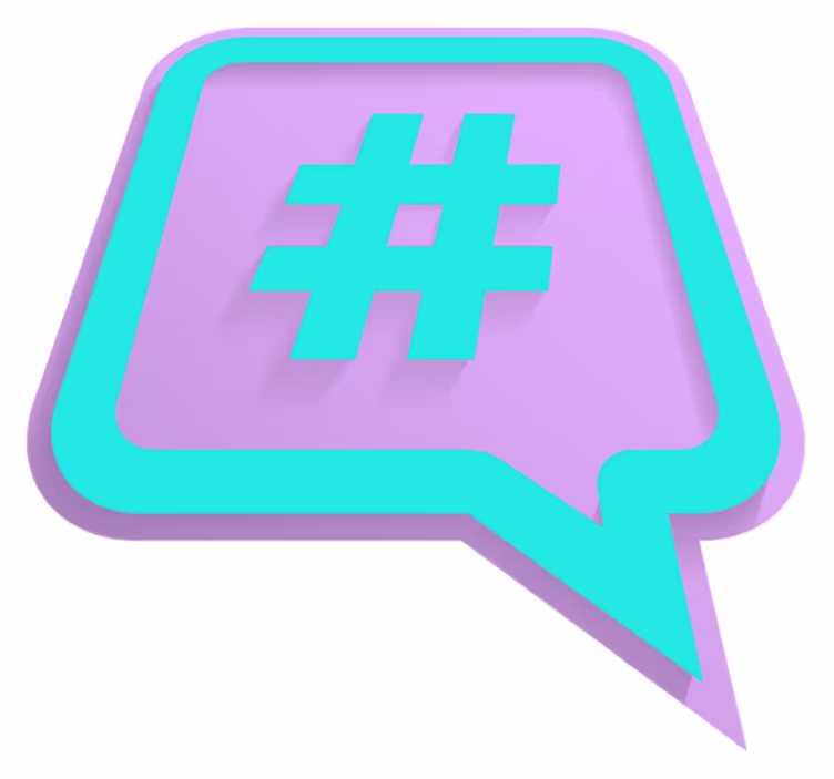Maravilhoso tapete de vinil moderno com hashtag - TenStickers