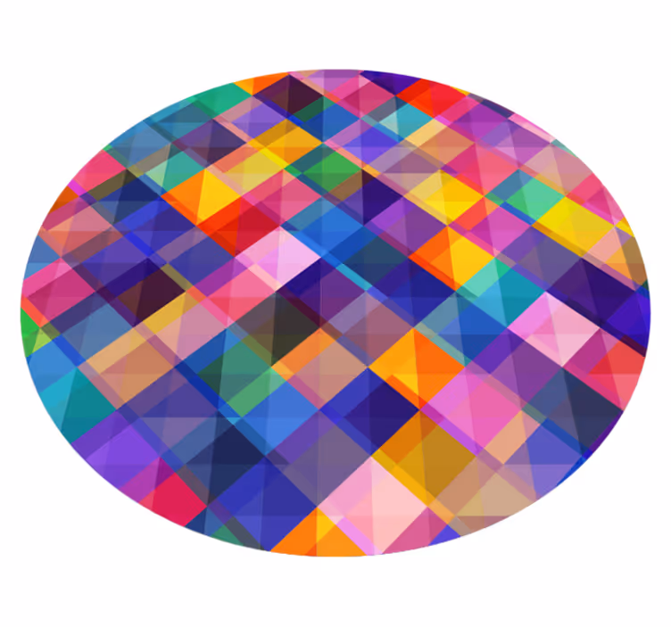 Tapete de vinil redondo mosaico moderno - TenStickers