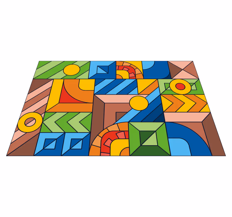Tapete de vinil mosaico abstrato - TenStickers