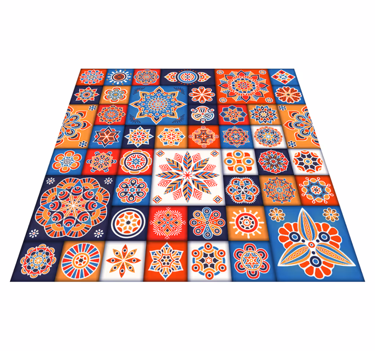 Tapete de vinil de mosaico com telhas diferentes - TenStickers