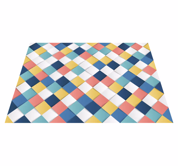 Tapete de vinil geométrico mosaico 3d - TenStickers