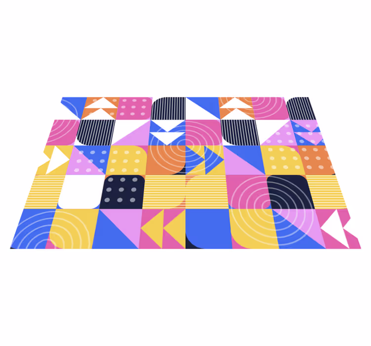 Tapete de vinil de estilo memphis em mosaico - TenStickers
