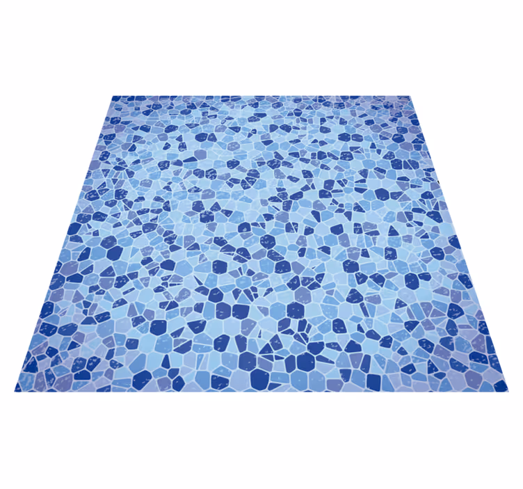 Tapete de vinil Mosaico tons azuis - TenStickers