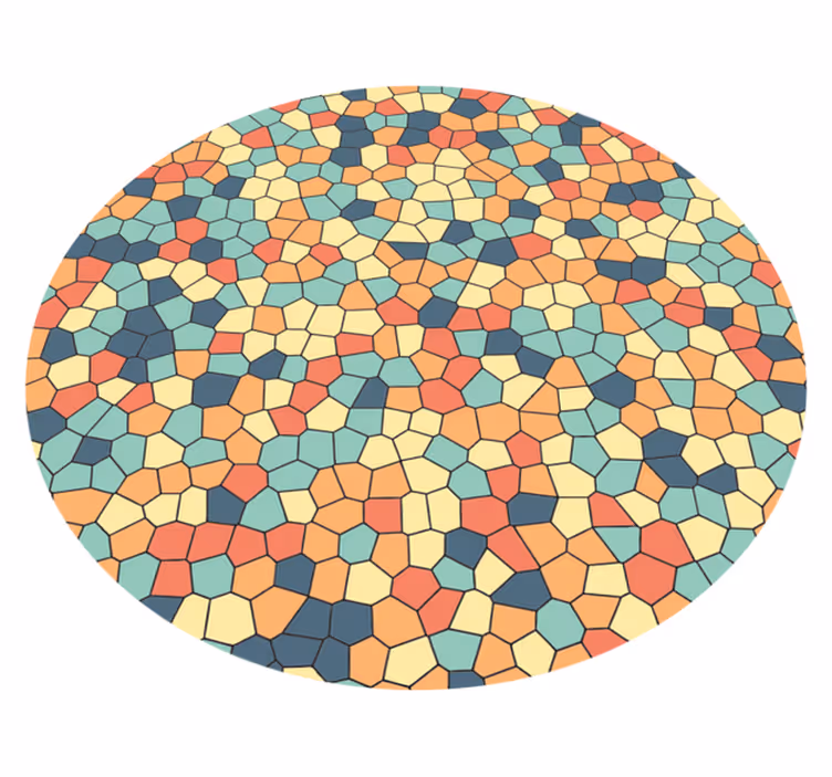 Tapete vinílico mosaico rodela de mosaico - TenStickers