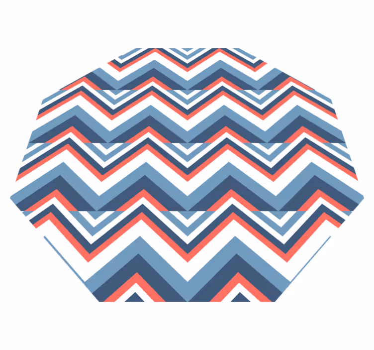 Tapete vinílico geométricas bloco colorido chevron - TenStickers