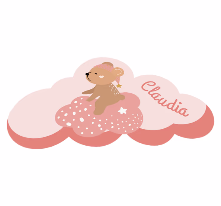 Tapete de vinil rosa personalizado para crianças - TenStickers