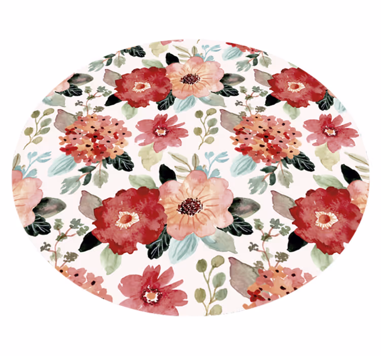 Tapete de vinil estilo vintage com flores - TenStickers