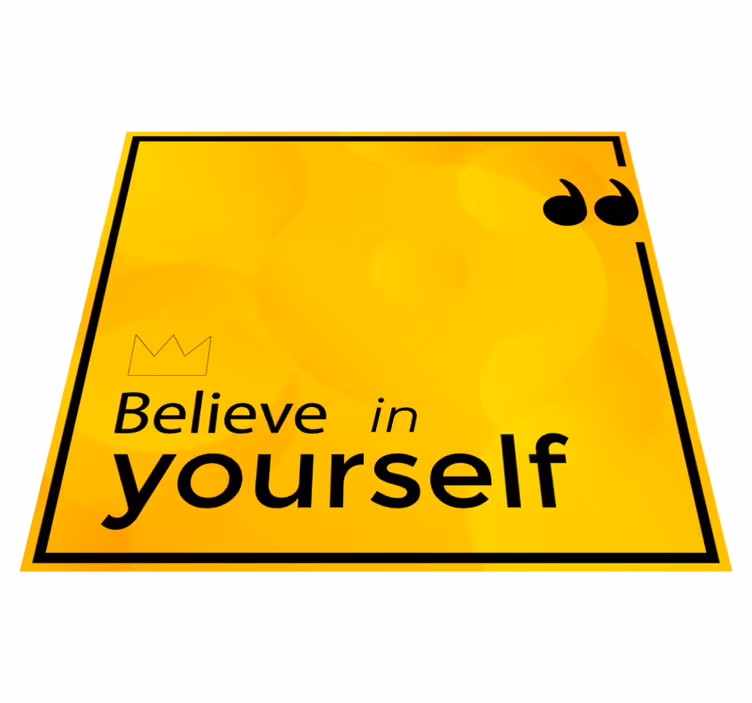 Tapete vinílico frases e textos acredite em você motivação - TenStickers
