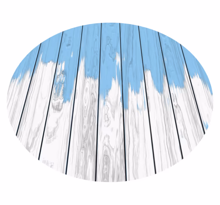 Tapete de vinil madeira branca e azul - TenStickers