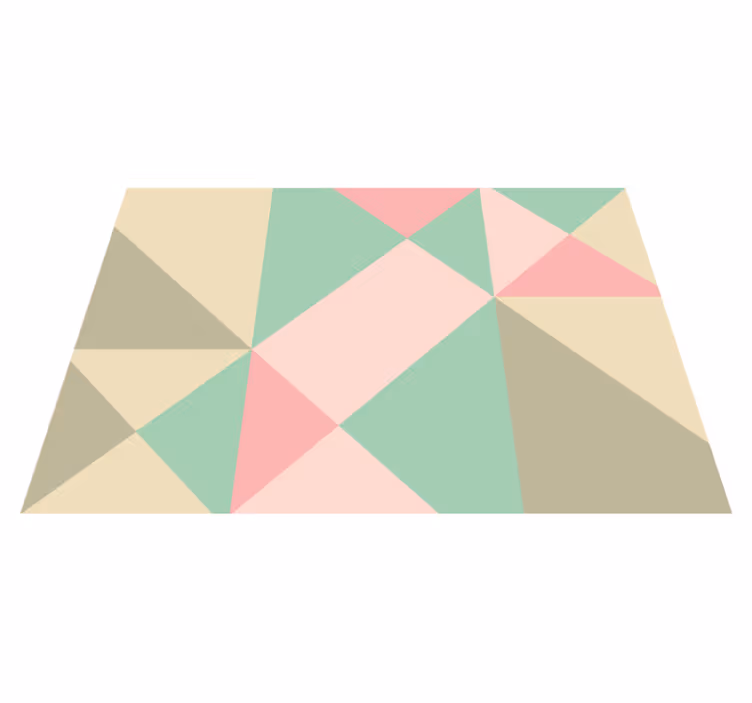 Maravilhoso tapete de vinil geométrico cores pastel - TenStickers
