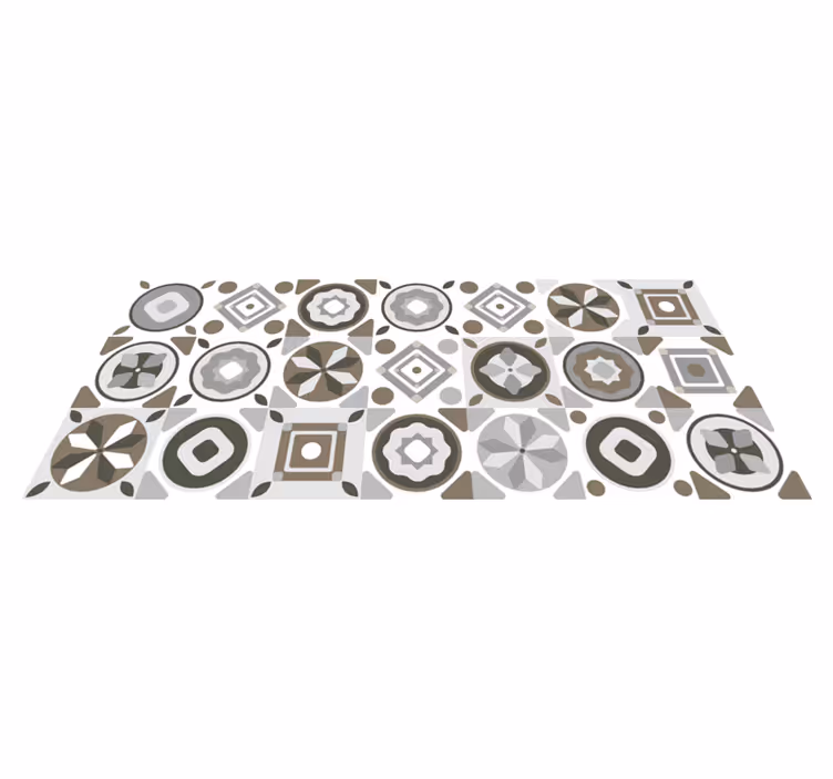 Incrível tapete de vinil de cozinha azulejos cinzentos - TenStickers