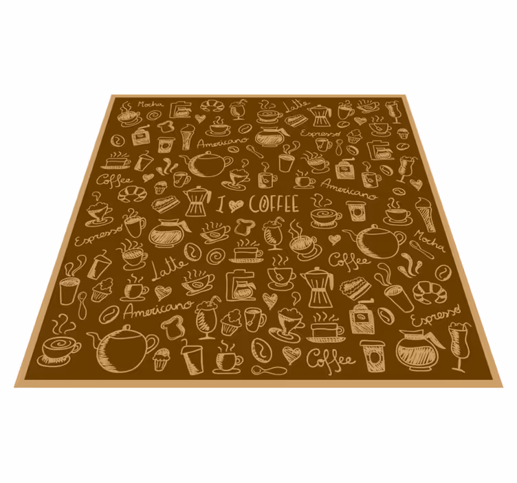 Maravilhoso tapete de vinil para cozinha café - TenStickers