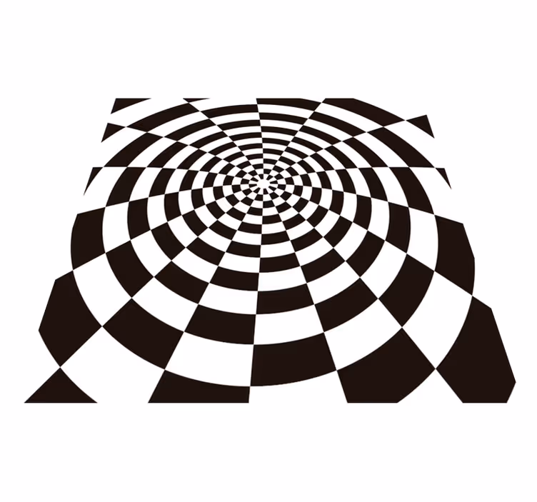 Tapete de vinil geométrico preto e branco - TenStickers