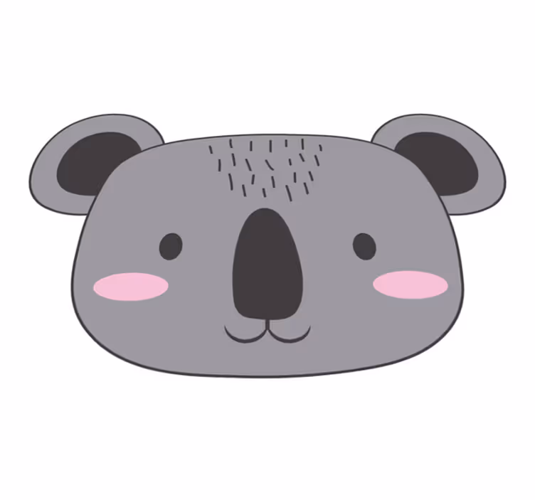 Tapete de vinil infantil de animais Koala - TenStickers