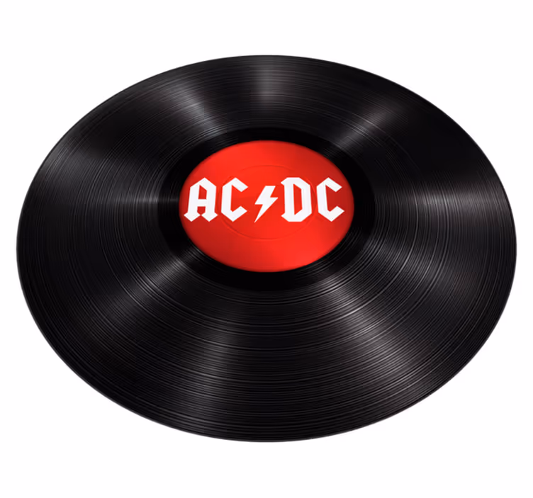 Maravilhoso tapete de vinil de música rock AC/DC - TenStickers