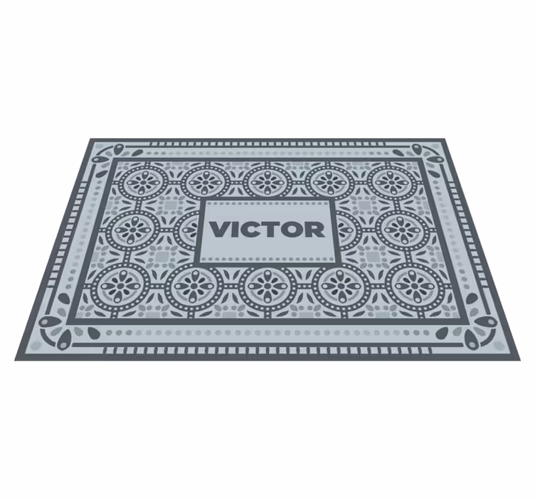 Tapete de vinil cinza com nome - TenStickers