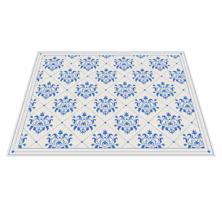 Tapete de vinil decorativo padrão floral vintage - TenStickers
