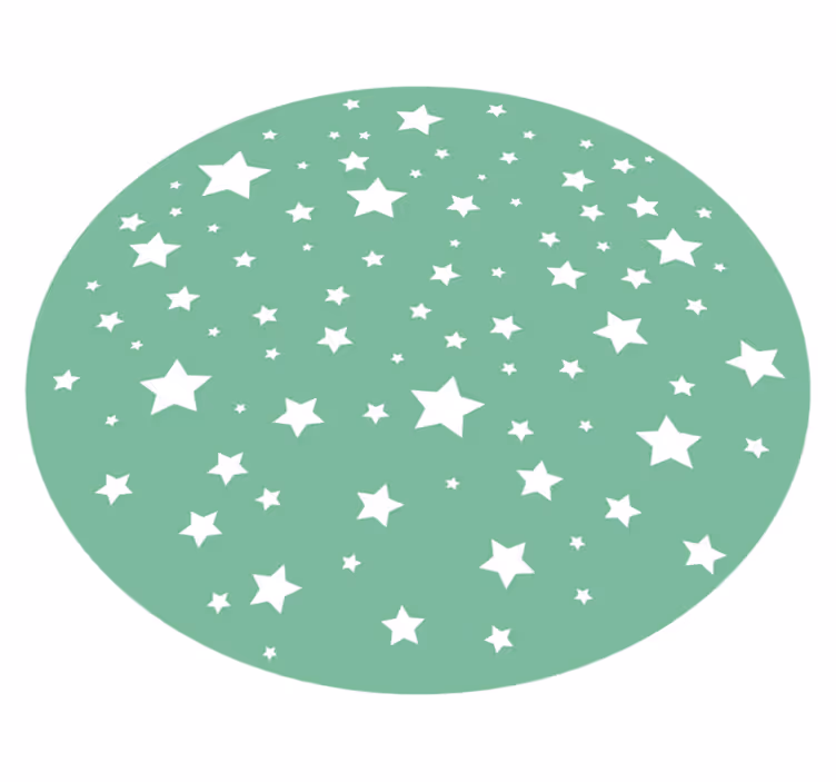 Tapete vinílico estrelas círculo de jogo estrelado - TenStickers