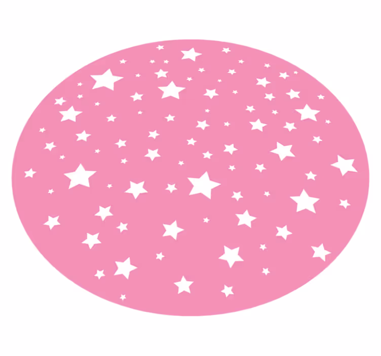 Tapete de vinil infantil rosa estrelas - TenStickers