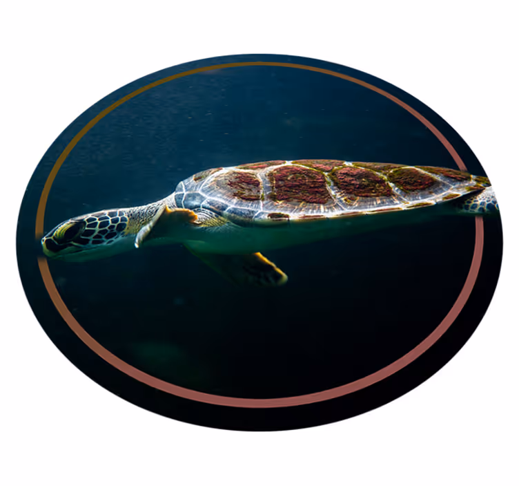 Tapete de vinil de animais tartaruga a nadar - TenStickers