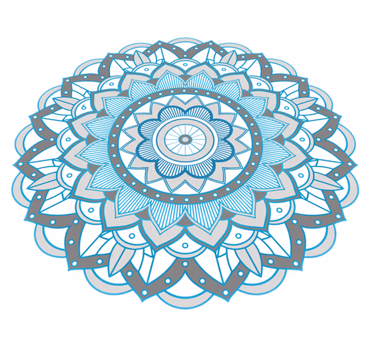 Tapete redondo de vinil com mandala - TenStickers