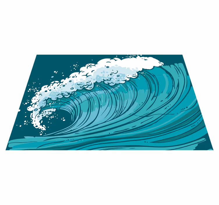 Tapete vinílico natureza movimento das ondas marinhas - TenStickers