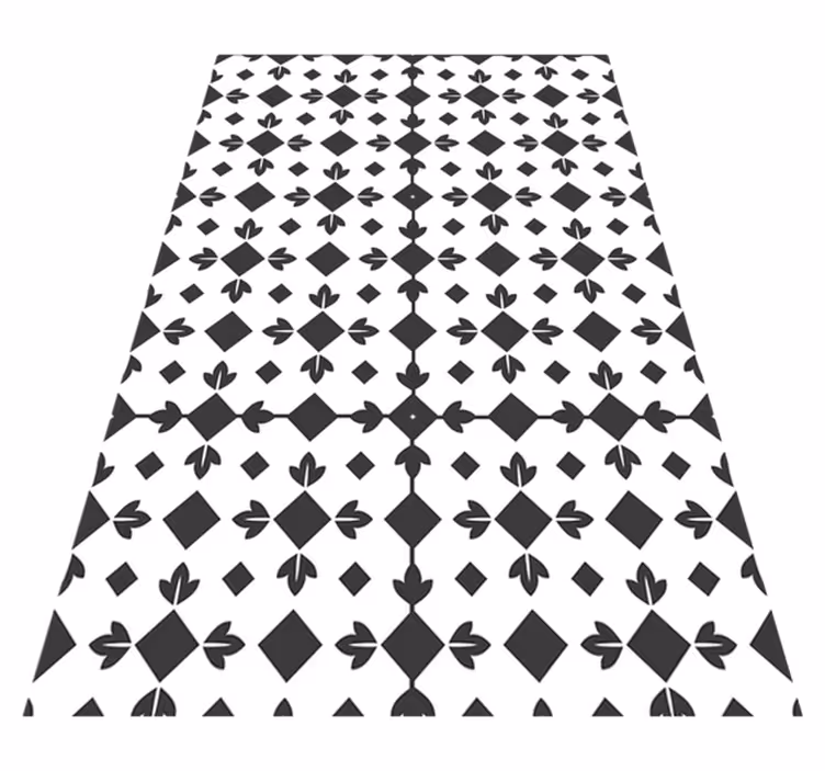 Tapete de vinil de azulejos preto e branco para sala de jantar - TenStickers