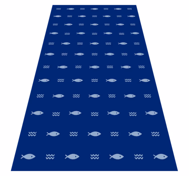 Padrão mínimo de peixe tapete de vinil mínimo - TenStickers