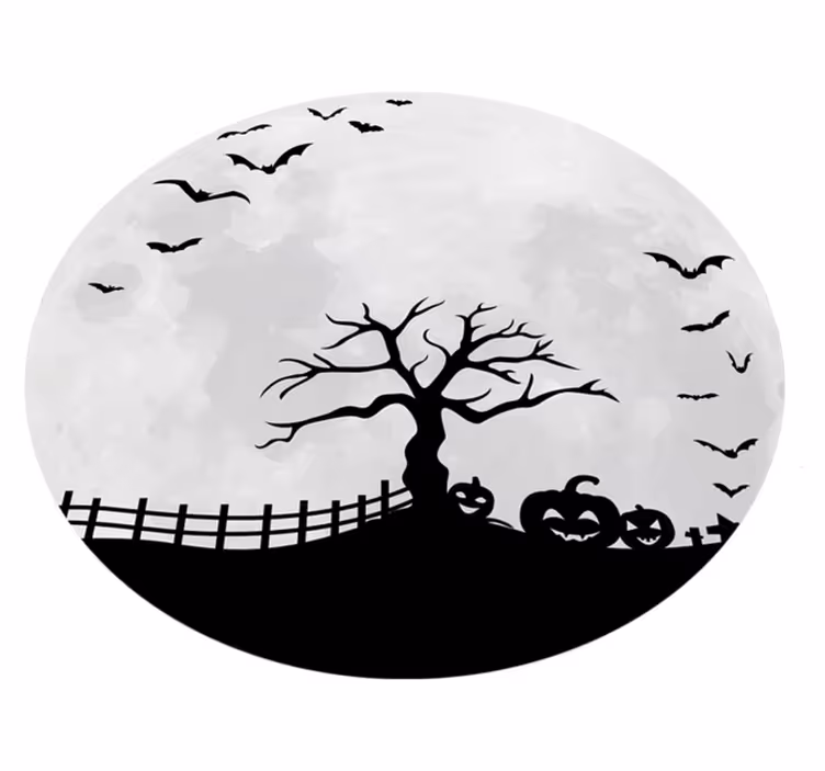 Tapete de sala de estar de luna terror vinil - TenStickers