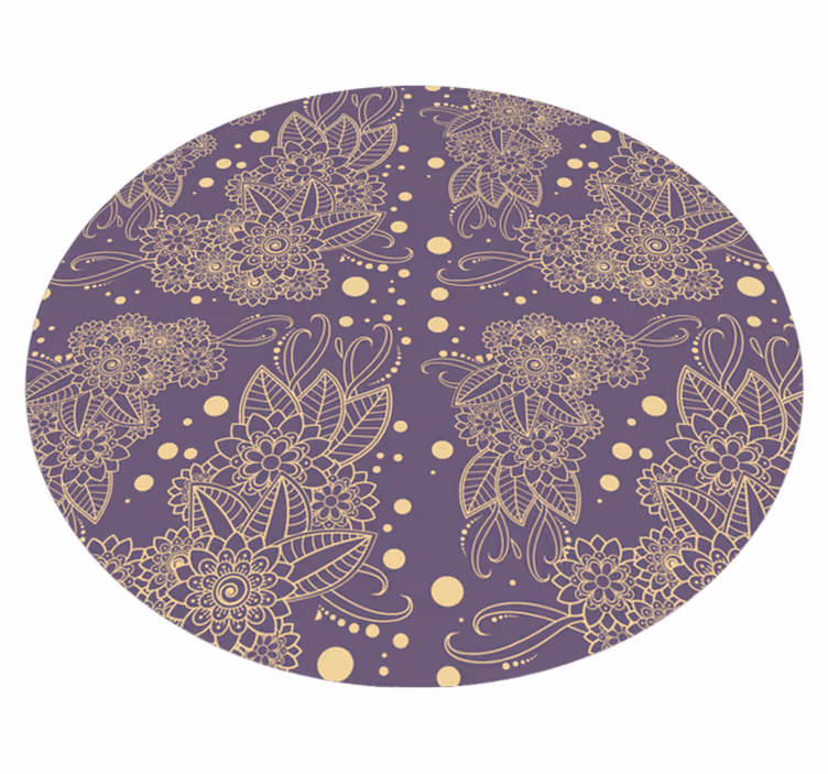 Tapete floral da sala de visitas do canto de paisley floral - TenStickers