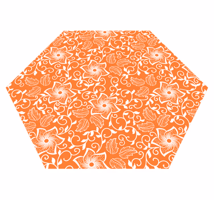 Tapete vinílico flores e plantas ornamento floral - TenStickers
