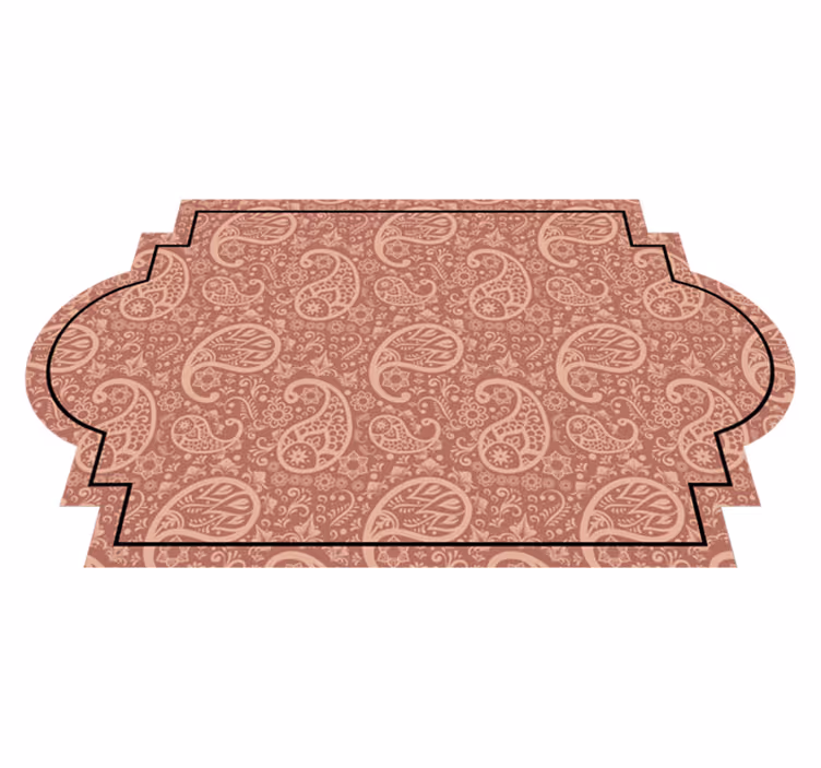 Tapete vinílico texturas design com contorno paisley - TenStickers