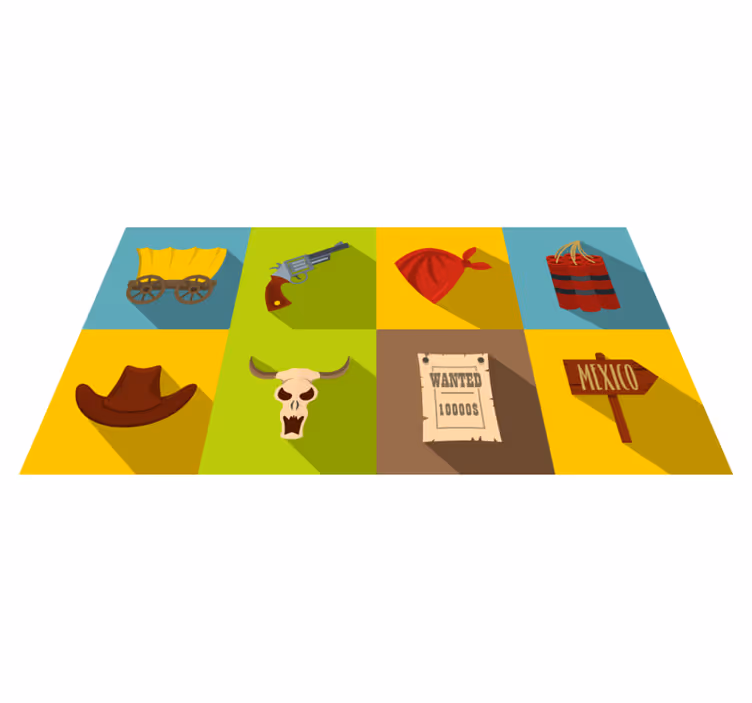 Tapete vinílico de jogos aventura ocidental - TenStickers