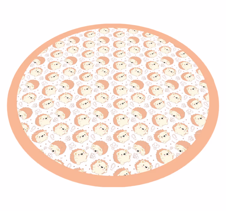 Tapete vinílico para bebés padrão circular de leão - TenStickers