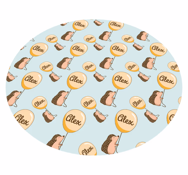 Tapete vinílico com nome ouriço personalizado - TenStickers