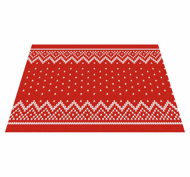 Tapete vinílico do Natal padrão de malha festiva - TenStickers