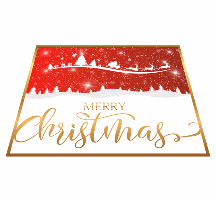 Tapete vinílico do Natal saudação festiva - TenStickers