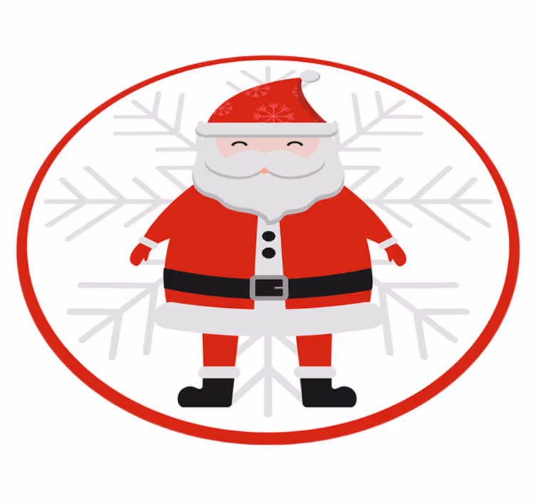 Papai noel e tapete de vinil hohoho para quarto - TenStickers