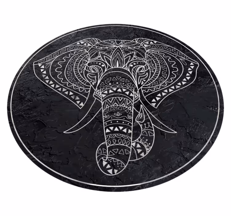 Tapete vinílico de mandala elefante mandala - TenStickers