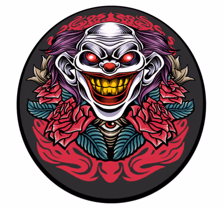 Tapete de vinil de halloween com arte de palhaço - TenStickers