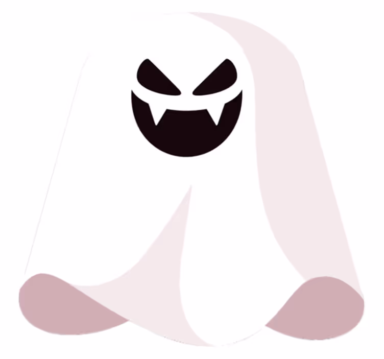 Tapete vinílico halloween fantasma monocromático - TenStickers