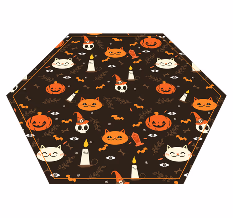 Tapete vinílico halloween padrão festivo de halloween - TenStickers