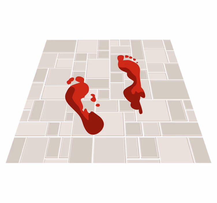 Tapete vinílico halloween trilha de pegada - TenStickers
