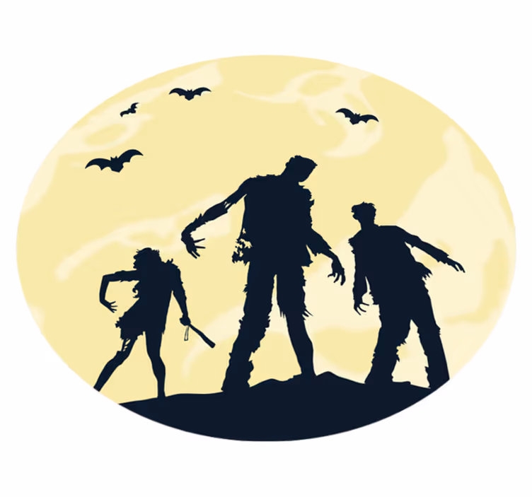 Tapete vinílico halloween silhuetas do dia das bruxas - TenStickers