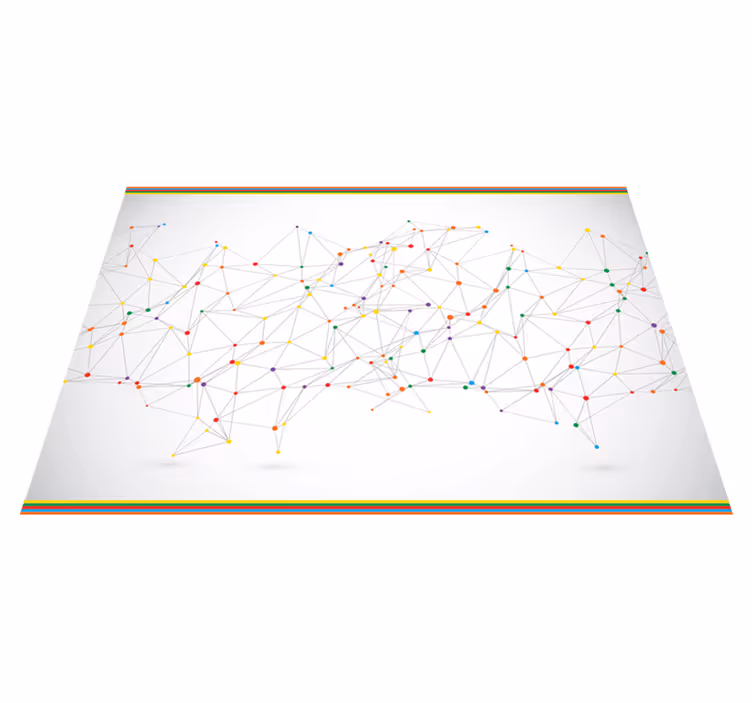 Tapete vinílico geométricas conexões geométricas - TenStickers