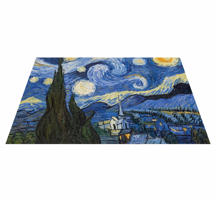 Tapete de vinil van gogh starry night para sala de jantar - TenStickers