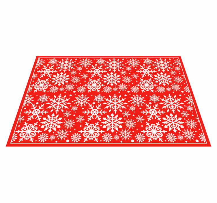 Tapete vinílico do natal com motivo de flocos de neve - TenStickers