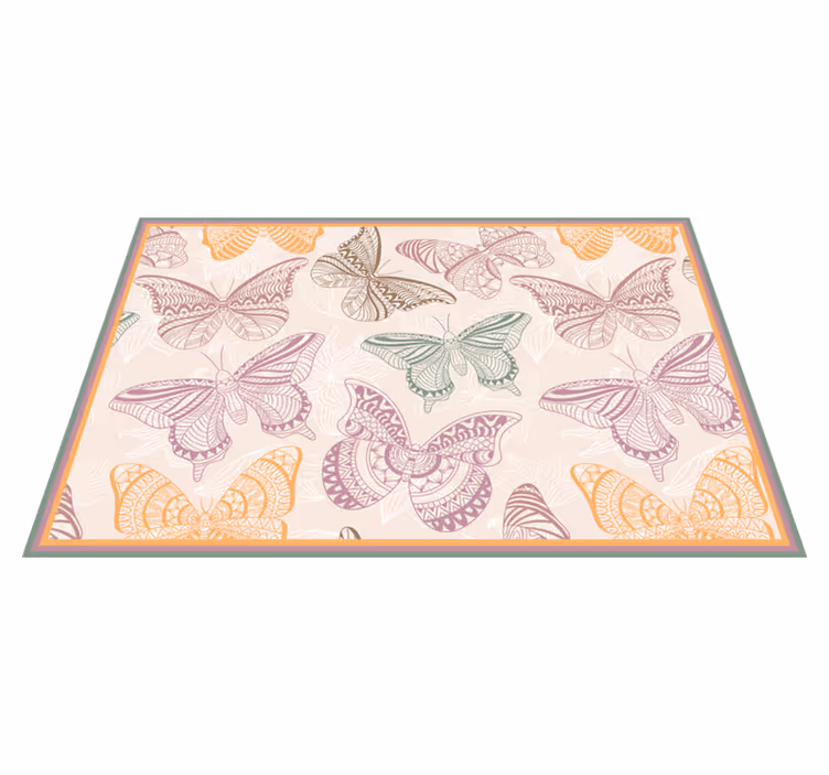Tapete vinílico de mandala mandala de borboleta - TenStickers