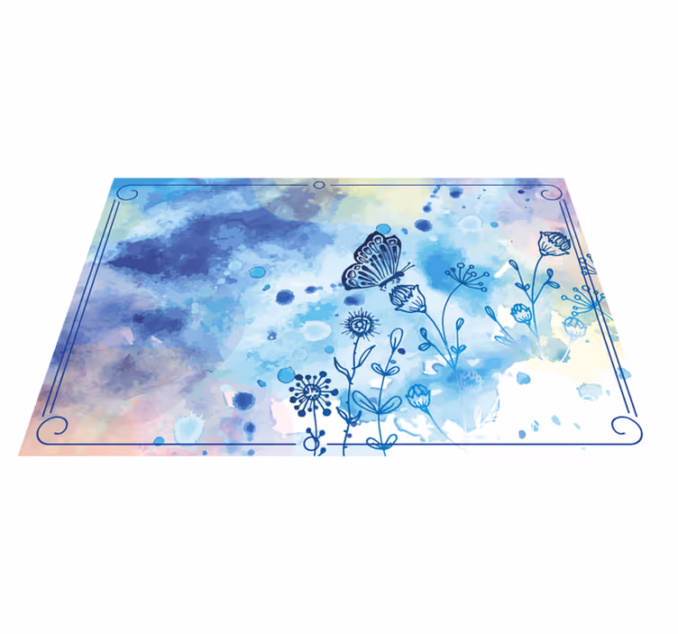 Tapete vinílico flores e plantas elegância floral aquarela - TenStickers